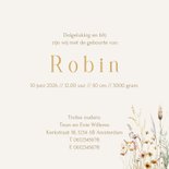 Geboortekaartje zachte bloemen met hartjes 3