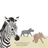 Geboortekaartje zebra Afrika 2