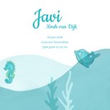 Geboortekaartje zeedieren golven jongen 3