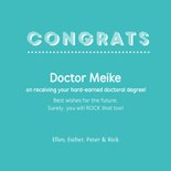 Gefeliciteerd met je promotie Doctor, well done! 3