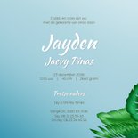 Gekleurd bruin kindje slapend in een wiegje in de jungle  3