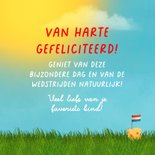 Gele verjaardagskaart met fluitje 3