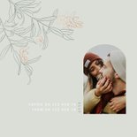 Geregistreerd partnerschap trendy olijftakjes op groen brons 2