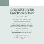 Geregistreerd partnerschap uitnodiging feest modern stijlvol 3