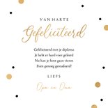 Geslaagd kaart confetti hoera trots op jou goud 3