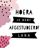 Geslaagd kaart hoera je bent afgestudeerd verf & stippen 2