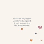 Geslaagd kaart met hartjes 3