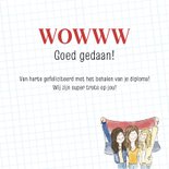 Geslaagd kaart met vrolijke meiden en de Nederlandse vlag 3