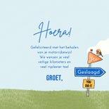 Geslaagd kaart motor rijbewijs verkeersborden 3