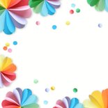 Geslaagd kaart regenboog slingers 2