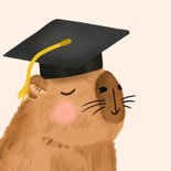Geslaagd kaart you did it met capybara 2