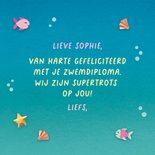 Geslaagd kaart zeemeermin zwemdiploma 3