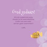 Geslaagd kaart zwemdiplomaB koningin van de zee 3