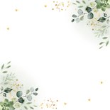 Getuigekaart botanisch groen I can't say I do without you Achterkant