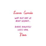 Gezakt wenskaart wat kut ruitjes rood roze paars 3