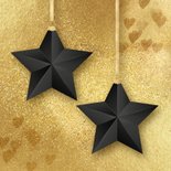 Gouden kerstkaart met foto kerst ster 2