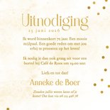 Gouden uitnodiging verjaardagsfeest met vlaggetjes 3