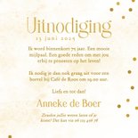 Gouden uitnodiging verjaardagsfeest met vlaggetjes 3