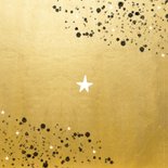 Goudlook zakelijke kerstkaart 2026 met logo en spetters Achterkant