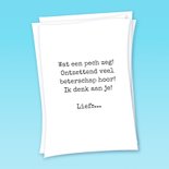 Grappige beterschapskaart met typemachine 3