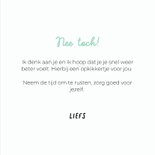 Grappige beterschapskaart van hond met kikkermuts en tong 3