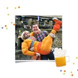 Grappige carnavalskaart bier confetti humor 2