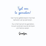 Grappige felicitatiekaart pensioen hondje en zonnebril 3