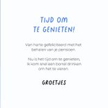 Grappige felicitatiekaart pensioen hondje en zonnebril 3