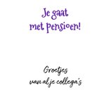 Grappige felicitatiekaart van al je collega's met pensioen 2