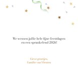Grappige foto kerstkaart kerstboom en sterren 3