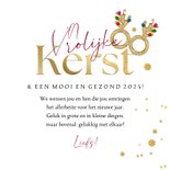 Grappige kerstkaart kerstbrillen glitter huisdier sterren 3