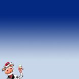 Grappige kerstkaart met proostende beesten Achterkant