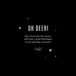 Grappige kerstkaart 'Oh deer!' met gouden sterren 3
