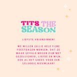 Grappige kerstkaart Tits the season met borsten kerstballen 3