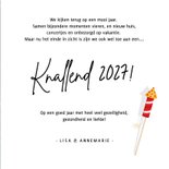 Grappige nieuwjaarskaart - Adieu 2026 met vuurpijl 3