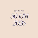 Grappige save the date kaart liefde en taart 2