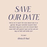 Grappige save the date kaart liefde en taart 3