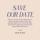 Grappige save the date kaart liefde en taart 3