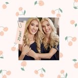 Grappige uitnodiging dubbel feest met kersje samen jarig 2