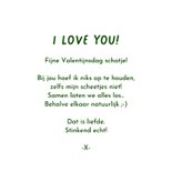 Grappige valentijnskaart fart scheetje hart i love you 3