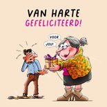 Grappige verjaardagskaart grote vrouw die man knuffelt 3