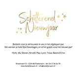 Grappige zakelijke nieuwjaarskaart jaartal 2026 met euro 3