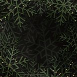 Groene kerstkaart 'Fijne Kerstdagen' met sneeuwvlokken Achterkant