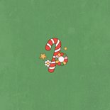 Groovy funky kerstkaart love peace xmas flower power Achterkant