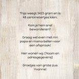Grote broer geboortekaart uil gezin van Mo Cards 2