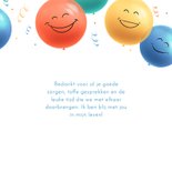 Happy father's day kaart met gekleurde smiley ballonnen 3