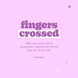 Herexamen kaart grappig fingers crossed 3