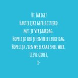 Hertelijk gefeliciteerd kaart met grappig hert. 3