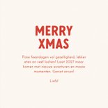 Hip en trendy kerstkaartje roodroze streep merry xmas 3