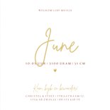 Hip geboortekaartje meisje met panterprint en gouden hartjes 3